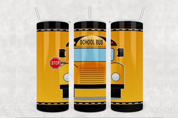 20oz Tumblers Sublimation School Bus
