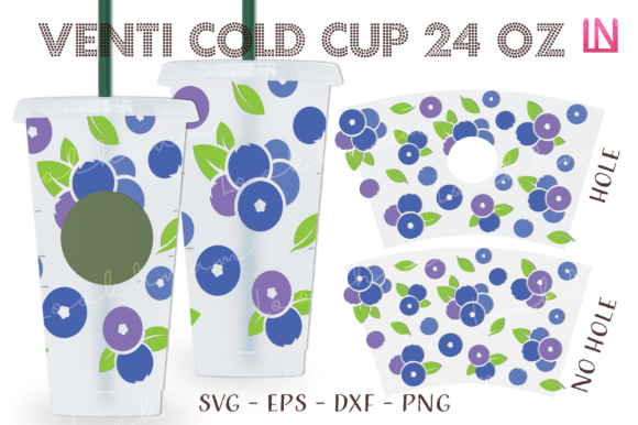 Blueberry Gradation 24 Oz Venti Cold Cup