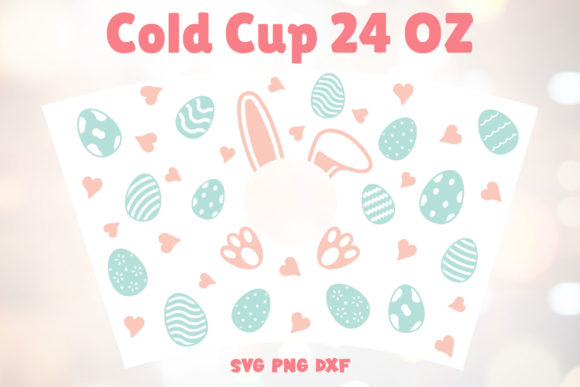 Bunny Easter Wrap Cold Cup 24 Oz