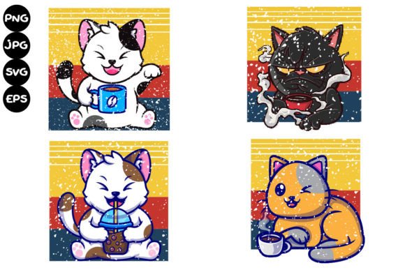 Cat with Coffee Cup, Coffee Collection
