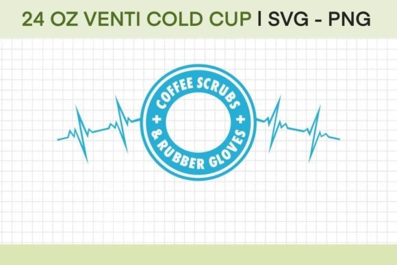 Coffee Scrubs 24oz Cold Cup Full Wrap