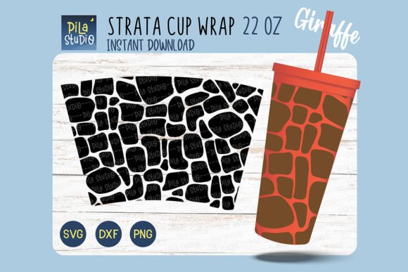 Giraffe Strata 22 Oz SVG Cricut