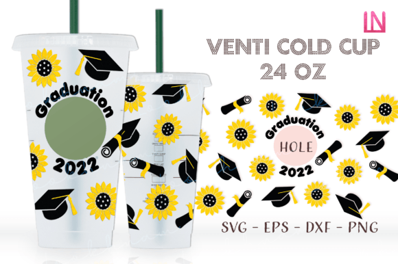 Graduation 2022 Sunflower Venti Wrap SVG