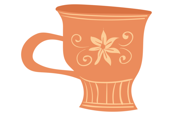 Hand Drawn Mug Icon. Ceramic Tea Cup