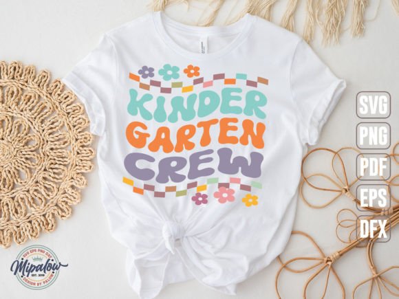 Kinder Garten Crew SVG: Wavy Text
