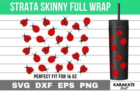 Ladybug, 16 Oz Strata Skinny Wrap SVG