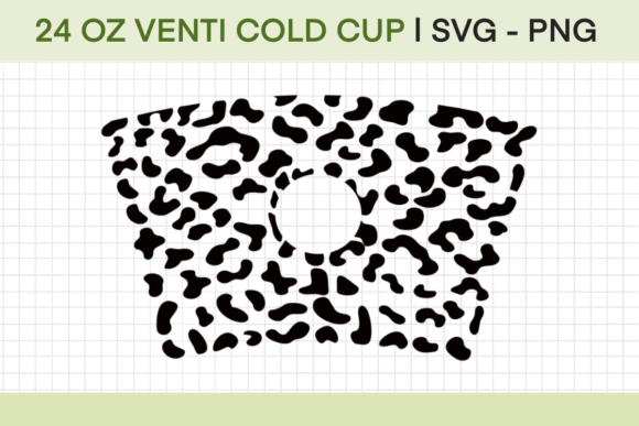 Leopard for 24oz Venti Cold Cup Wrap