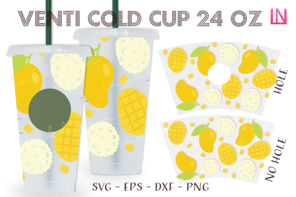 Mango Sticky Rice Venti Cold Cup Wrap