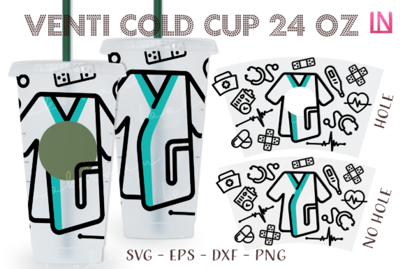 Medical Nurse Scrub Venti Wrap SVG
