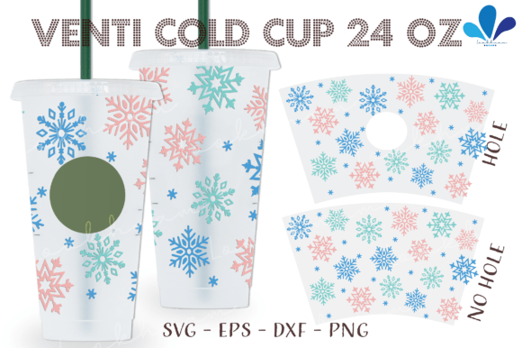 Pastel Snowflakes Fall Winter Venti SVG