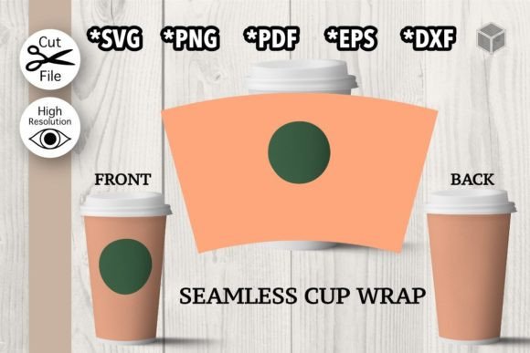 Seamless Hot Cup Wrap Template