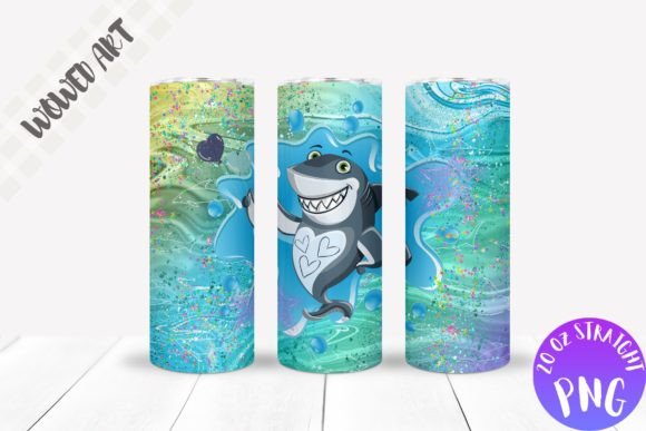 Shark 20 Oz Skinny Tumbler Wrap