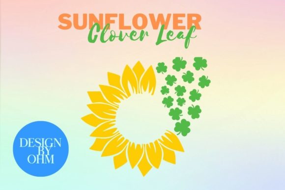 Sunflower Clover Leaf SVG