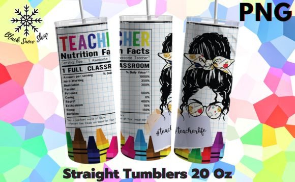 Teacher Nutrition Facts Tumbler Wrap
