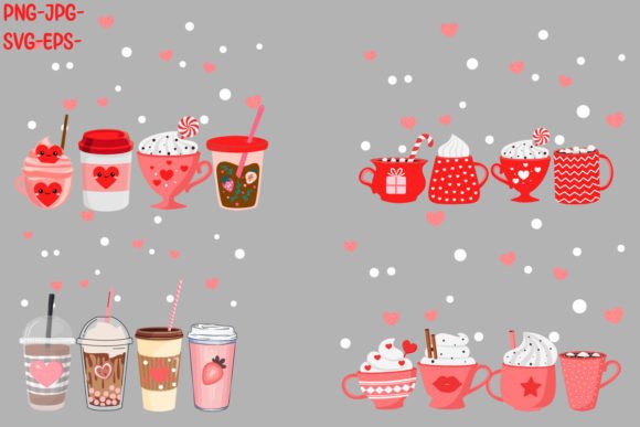 Valentines Day Cup Coffee Collection