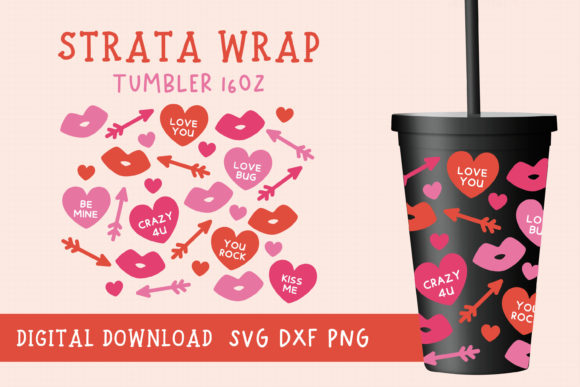 Valentine’s Day Full Wrap Strata Tumbler