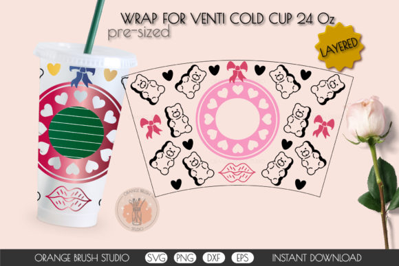 Valentine’s Full Wrap Bear Cup
